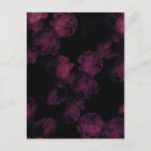 Dunkle Rose Garden Hochzeitstich Beilagen Karten (Rückseite)