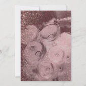 Dunkle Rose Gold Glitzer Champagner Brunch & Bubbl Einladung (Rückseite)