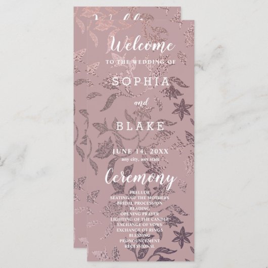 Dunkle Rose - Gold- und Blumenzwiebelprogramm (Vorne/Hinten)