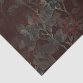 Dunkle Rose Gothic Rose Buds Decoupage Seidenpapier (Detail)