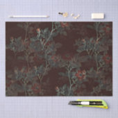 Dunkle Rose Gothic Rose Buds Decoupage Seidenpapier (Handwerk)