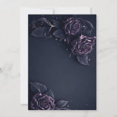 Dunkle Rose gotische Rente Einladung (Rückseite)