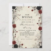 Dunkle Rose & Kobelgegenstände Einladung (Vorderseite)