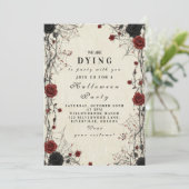 Dunkle Rose & Kobelgegenstände Einladung (Stehend Vorderseite)