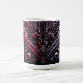 Dunkle Rose Kunst Tasse (Mittel)