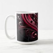 Dunkle Rose Kunst Tasse (Links)