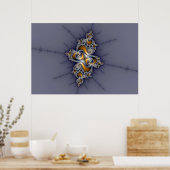 Dunkle Rose - Mandelbrot-Fraktal Poster (Küche)