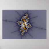 Dunkle Rose - Mandelbrot-Fraktal Poster (Vorne)
