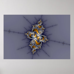 Dunkle Rose - Mandelbrot-Fraktal Poster