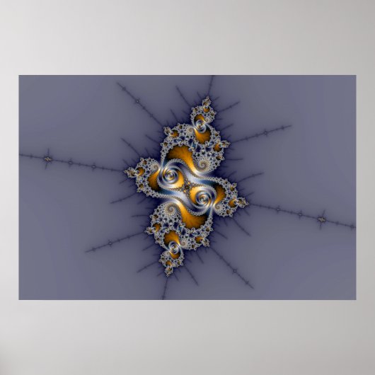 Dunkle Rose - Mandelbrot-Fraktal Poster (Vorne)