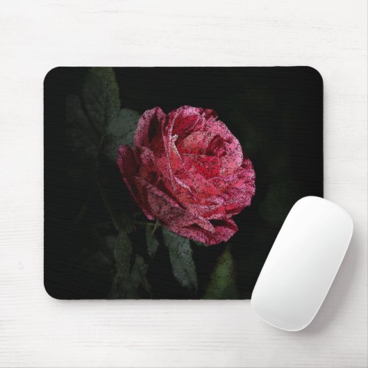 Dunkle Rose Mousepad (Mit Mouse)