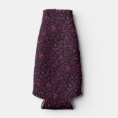 Dunkle Rose Pink Posh Glitzer Flaschenkühler (Vorderseite)