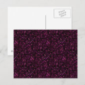 Dunkle Rose Pink Posh Glitzer Postkarte (Vorne/Hinten)