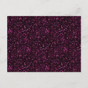 Dunkle Rose Pink Posh Glitzer Postkarte