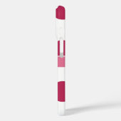 Dunkle Rose Rosa Big Polka Dots Monogramm Case-Mate iPhone Hülle (Rückseite / Links)