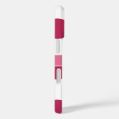 Dunkle Rose Rosa Big Polka Dots Monogramm Case-Mate iPhone Hülle (Rückseite / Rechts)