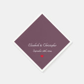 Dunkle Rose Rosa Mit Monogramm Hochzeitscocktail Serviette (Ecke)