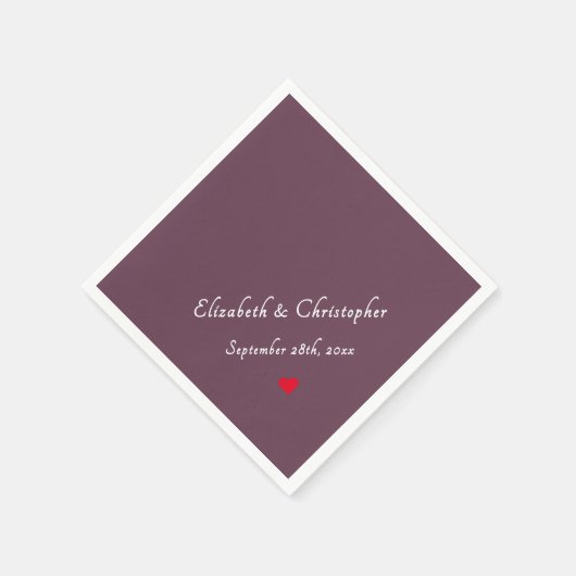 Dunkle Rose Rosa Mit Monogramm Hochzeitscocktail Serviette (Ecke)