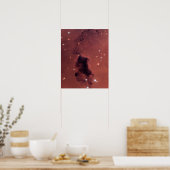 Dunkle Rose Schattenstaubwolken Poster (Küche)