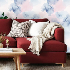 Dunkle Rose und blaue Aquarellfarbe Abstrakt Tapete