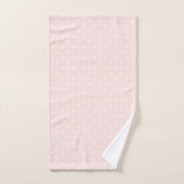 Dunkle Rose und weiße Punkte Badhandtuch Set (Handtuch)