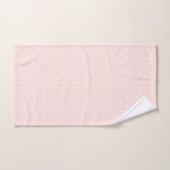 Dunkle Rose und weiße Punkte Badhandtuch Set (Handtuch)