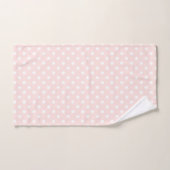Dunkle Rose und weiße Punkte Badhandtuch Set (Handtuch)