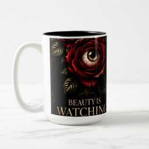 Dunkle Rosen Augen Gothic Halloween Horror Zweifarbige Tasse