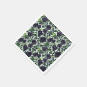 Dunkle Rosen-Delight, Wasserfarbe schwarzes Rosenm Serviette (Ecke)