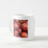Dunkle rote Äpfel Kaffeetasse (Vorderseite Links)