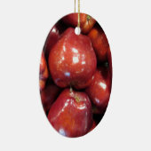 Dunkle rote Äpfel Keramik Ornament (Rechts)