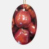 Dunkle rote Äpfel Keramik Ornament (Links)