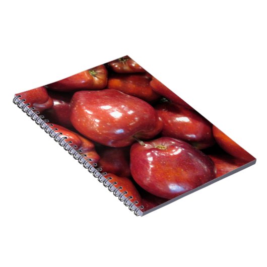 Dunkle rote Äpfel Notizblock (Rechte Seite)