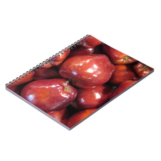 Dunkle rote Äpfel Notizblock (Linke Seite)