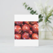 Dunkle rote Äpfel Postkarte (Stehend Vorderseite)
