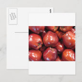 Dunkle rote Äpfel Postkarte (Vorne/Hinten)