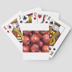 Dunkle rote Äpfel Spielkarten