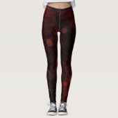 Dunkle rote Blasen Leggings (Vorderseite)