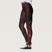 Dunkle rote Blasen Leggings (Links)