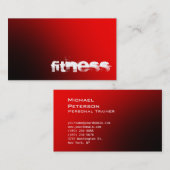 Dunkle rote Fitness Sport Business Card Visitenkarte (Vorne/Hinten)