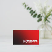 Dunkle rote Fitness Sport Business Card Visitenkarte (Stehend Vorderseite)