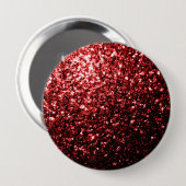 Dunkle rote Imitate Glitzer Glitzern Glamour Button (Vorne & Hinten)
