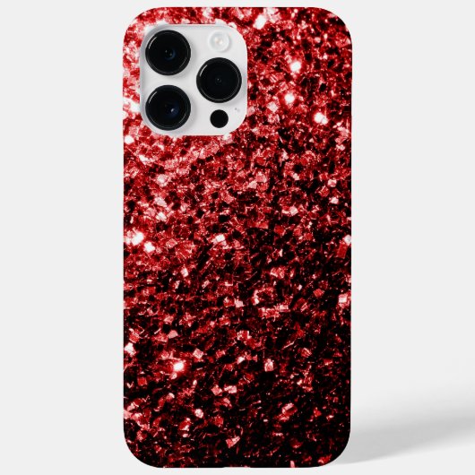Dunkle rote Imitate Glitzer Glitzern Glamour Case-Mate iPhone Hülle (Rückseite)