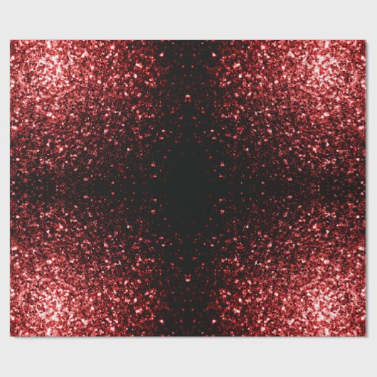 Dunkle rote Imitate Glitzer Glitzern Glamour Geschenkpapier (Flach)