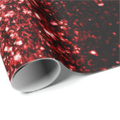 Dunkle rote Imitate Glitzer Glitzern Glamour Geschenkpapier (Rolleneckpunkt)