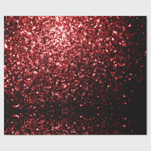 Dunkle rote Imitate Glitzer Glitzern Glamour Geschenkpapier (Flach)