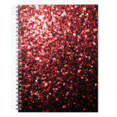 Dunkle rote Imitate Glitzer Glitzern Glamour Notizblock (Vorderseite)