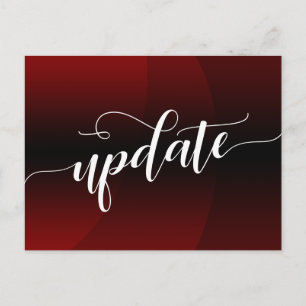 Dunkle rote Kurve - Hochzeitsupdate Postkarte