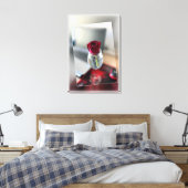 Dunkle rote Rose Leinwanddruck (Insitu (Schlafzimmer))