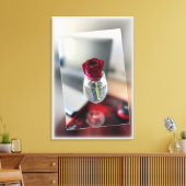 Dunkle rote Rose Leinwanddruck (Insitu (Wohnzimmer))